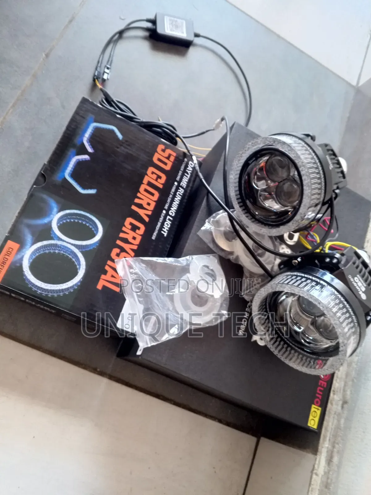 3 Inch 2-laser Bi-led Projectors With Glory Crystal Rings