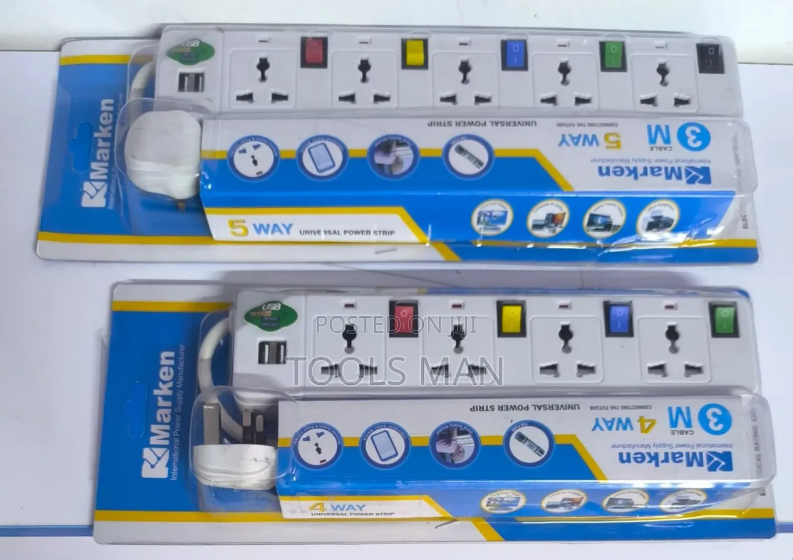 Marken Universal Power Strips 4way.