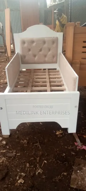 3*6 Upholstered Mahogany Kids Bed