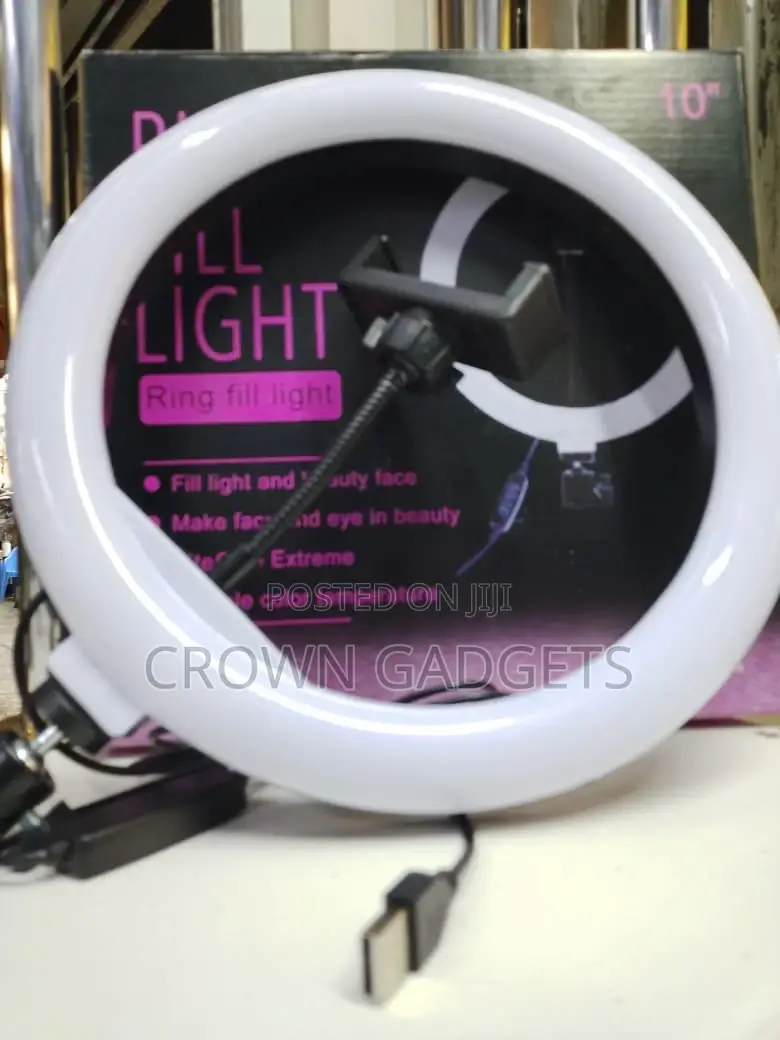 10 Inch Led Ring Light Adjustable Brightness Color Modes