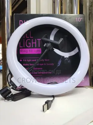 10 Inch Led Ring Light Adjustable Brightness Color Modes