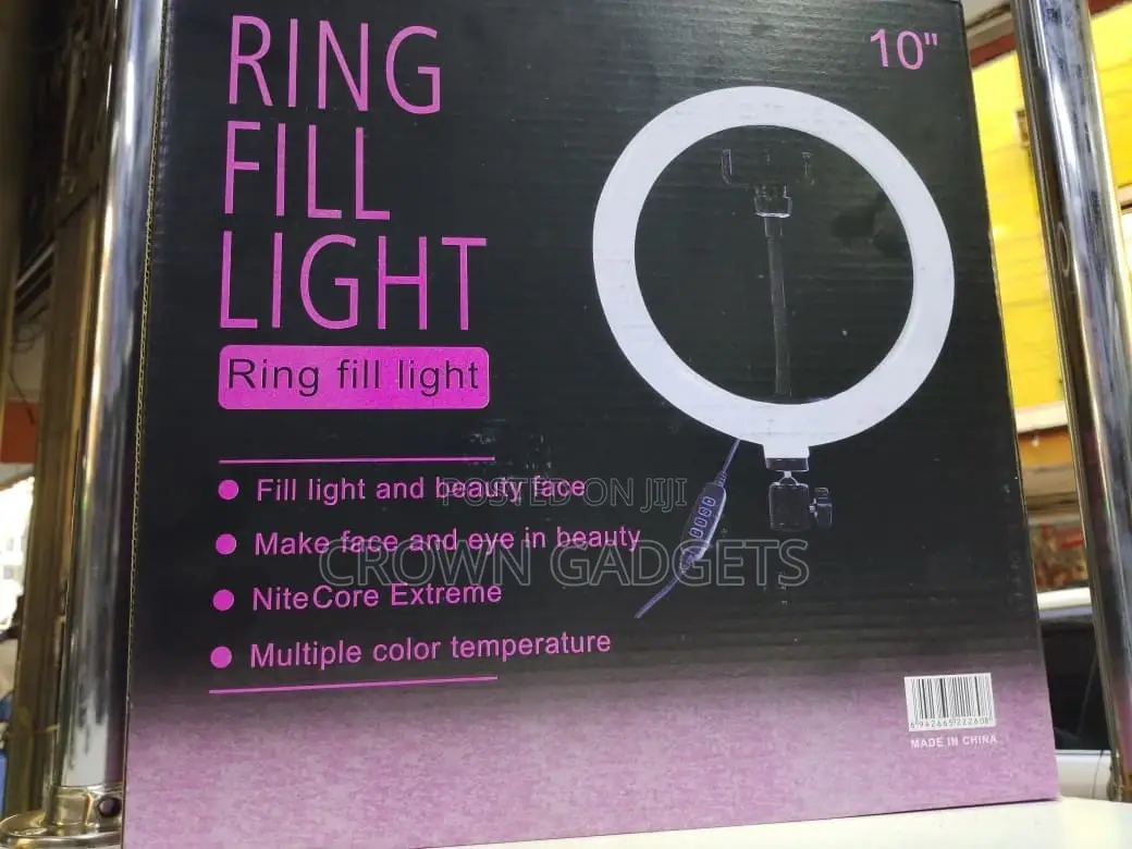 10 Inch Led Ring Light Adjustable Brightness Color Modes