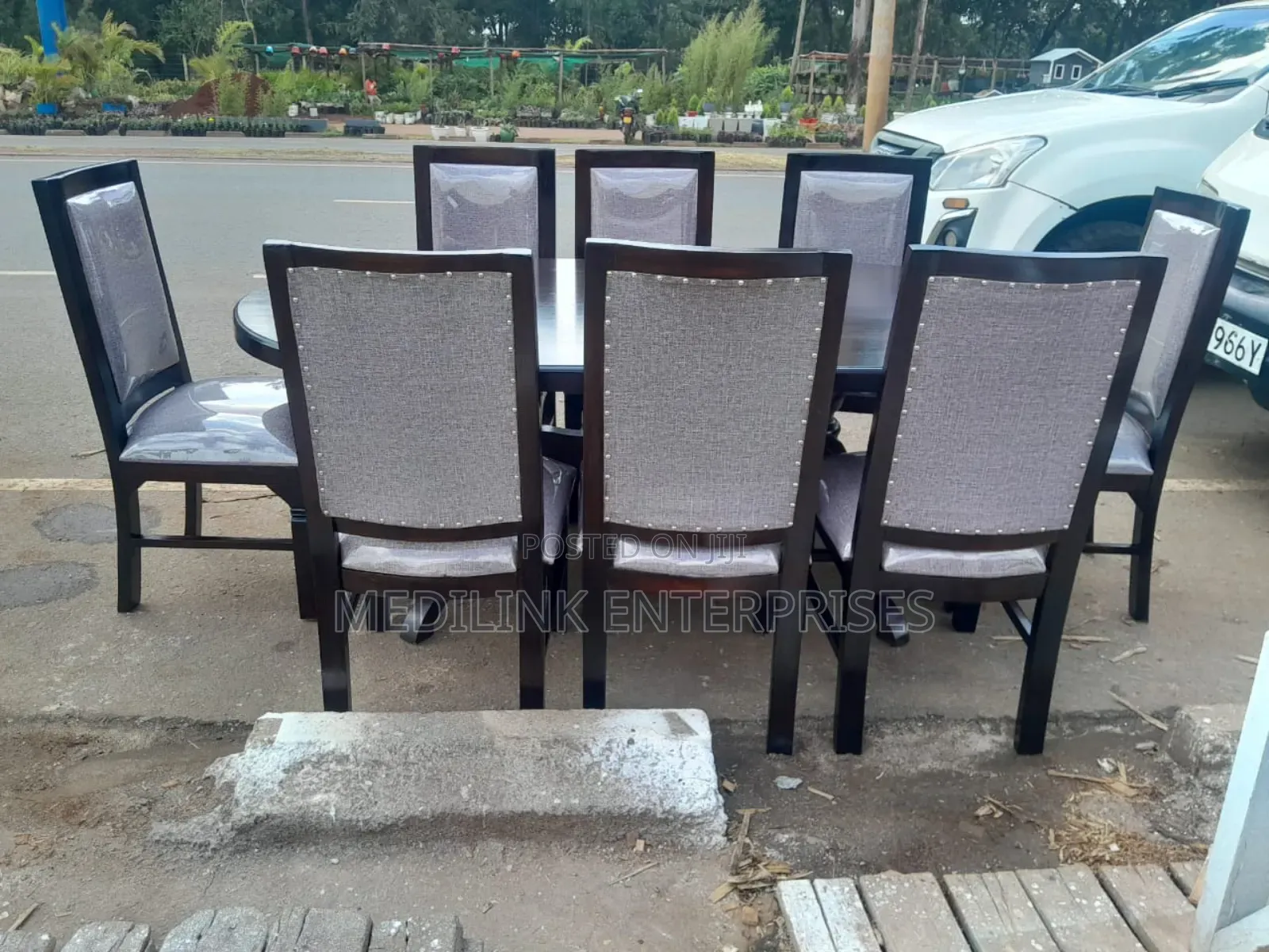 Solid 8-Seater Walnut Creek Dinning Table Set