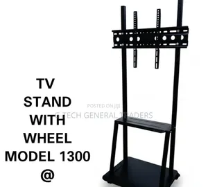 Heavy Duty Tv Stand With Wheels Plus Tv Mount Adjustable