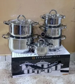 Edenberg Stainless Steel Cookware 12pc Set