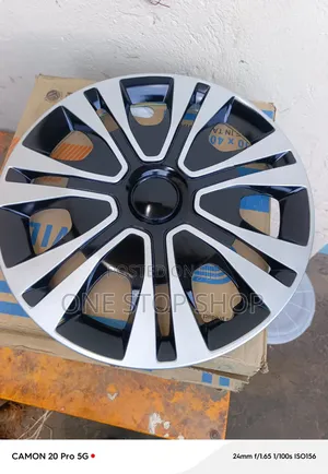15" Silver Black Wheel Cover Set of 4pc