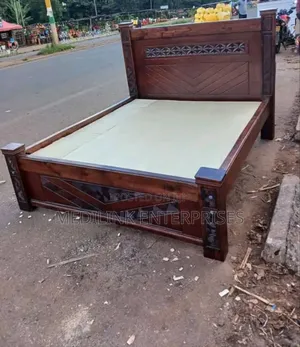 5*6 Mahogany Wooden Beds Walnut
