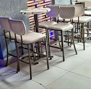 Bar Set With Padded Seat's and Backrest.Powder-coated Finish.