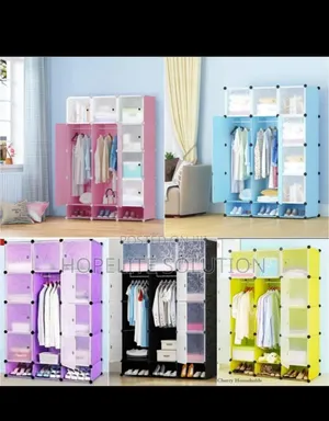 Plastic Wardrobe(Blue Black)