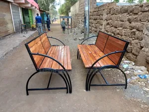Metallic Framed Wooden Foldable Outdoor Benches