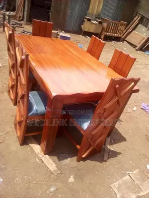 Mahogany Vanish 6-Seater Dinning Table Set