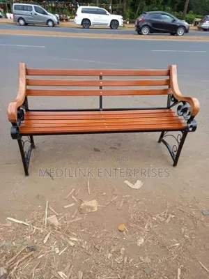 5ft Wooden Metallic Garden Outdoor Benches