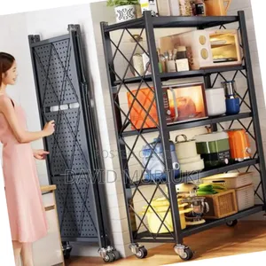 Foldable Kitchen Rack With Wheels