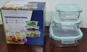 3in1 Glass Preservation Bowls With Air Tight Silicon Covers