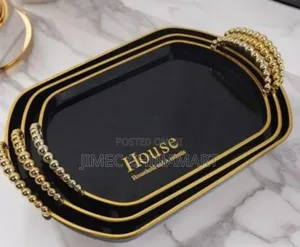 Black 3pcs House Tray Acrylic Set