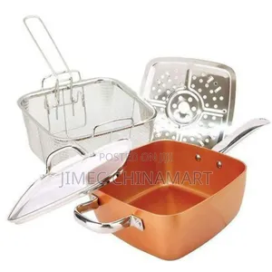 Copper Pan With Deep Frying Mesh – Non-Stick