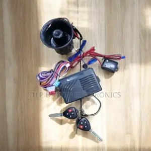 Car Burglar Alarm System With Siren and Flip Remotes Safety Kit