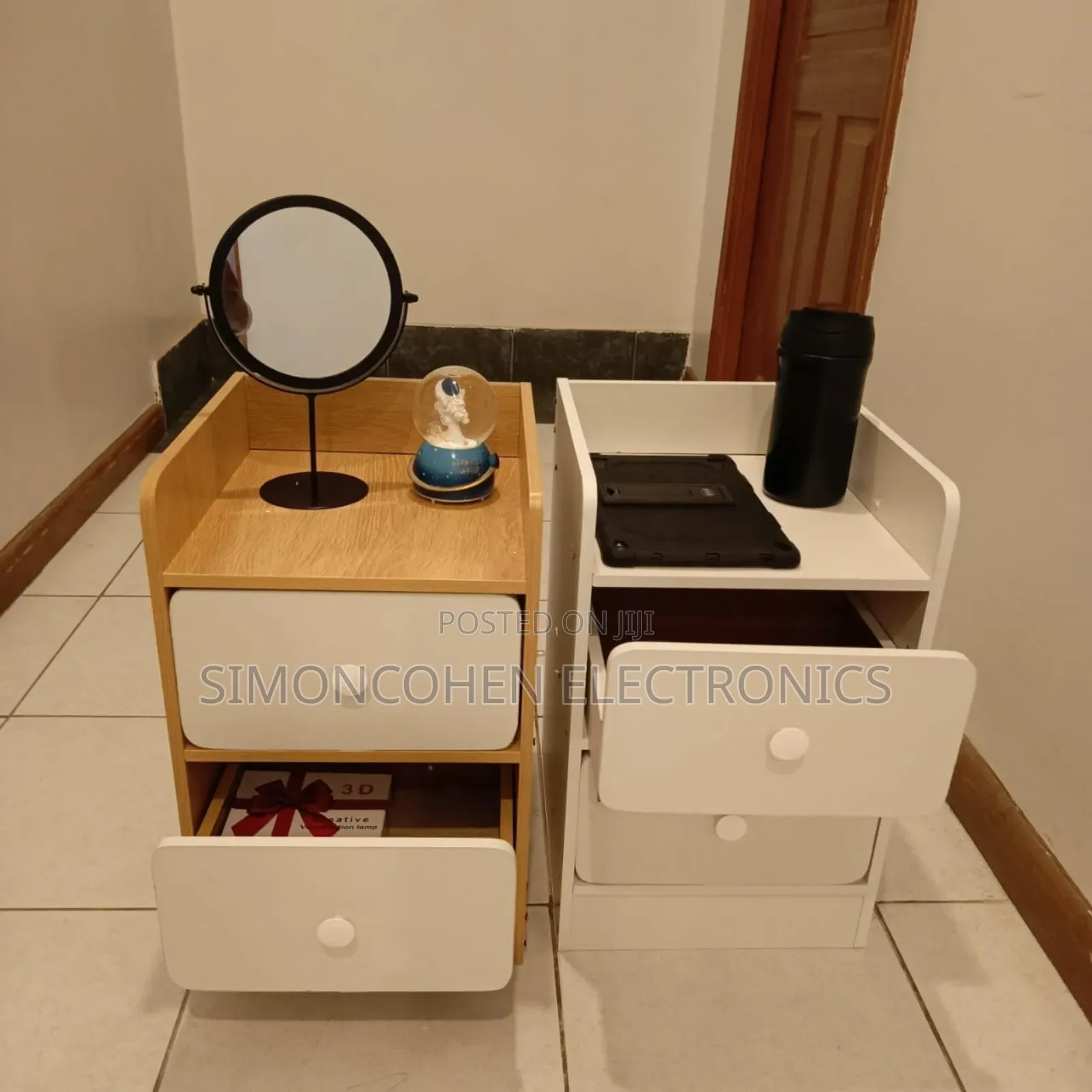 Minimalist Wooden Bedside Table With Drawer