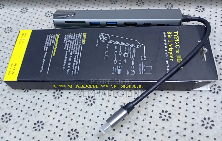 8 in 1 Type C Adapters Compact and Portable