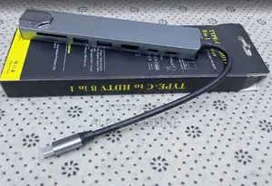 Silver 8 in 1 Type C Usb Hub