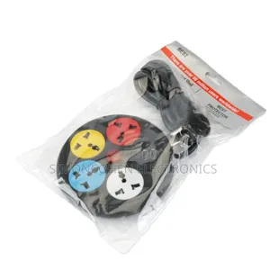 Round Extension  Cord With 4 Sockets Outlets