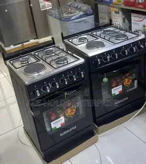Black - 50*55 Globalstar Jet 3+1 Standing Cooker With Electric Oven