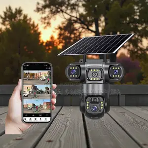 Auto Tracking Support V380 Pro 4g PTZ Triple Lens Solar CCTV Camera