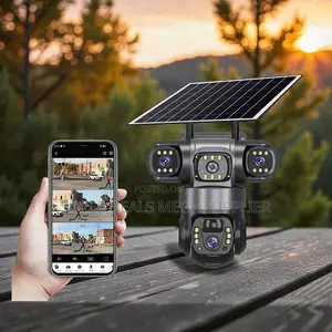 All Weatherproof V380 Pro 4g PTZ Triple Lens Outdoor Solar CCTV Camera