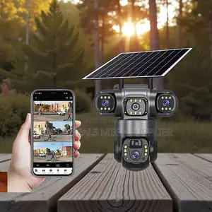 Smart Home Security V380 Pro 12mp 4g PTZ Triple Lens Solar CCTV Camera
