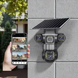 Easy Installation V380 Pro 12mp 4g PTZ Triple Lens Solar CCTV Camera