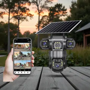 Multi User Access V380 Pro 12mp 4g PTZ Triple Lens Solar CCTV Camera
