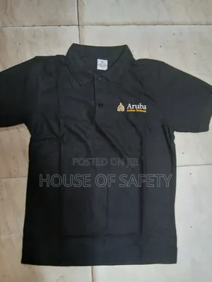 Black Polo Tshirt Cotton in and Out Quality