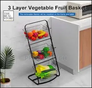 Metallic Mesh 3 Layer Storage Rack Now Available In Black Colour
