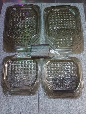 5pc Smoked Clear Black Deep Dish Car Mats