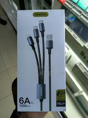 Dudao Tgl2+ 6a 3 in 1 Super Fast Charging Cable 1.2m