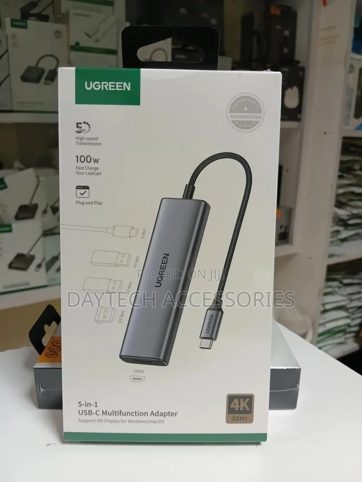 Ugreen Usb-C Multi-Function 5-in-1 Hub Adapter.