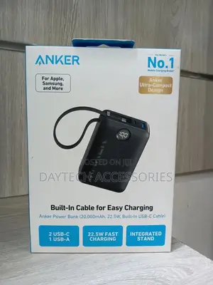 Anker 20000mah High-Speed 22.5w Power Bank - Black