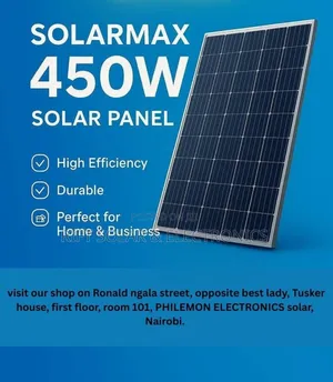 450 Watts - 36v All Weather Solar Panel.