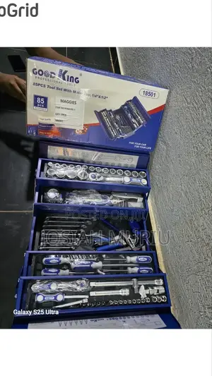 Heavy-Duty Socket Spanner Toolkit With Ratchet and Pliers 85 Pieces