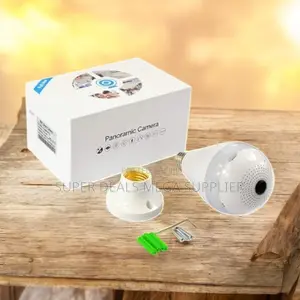 1080p Full Hd 360° Panoramic Smart Wifi Bulb Camera With Motion Alert