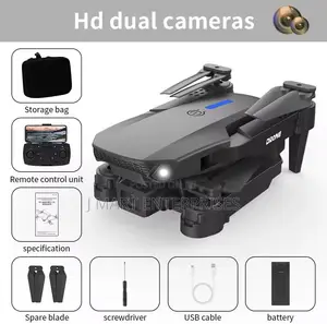 E88 Foldable Drone WHD Dual Camera, Obstacle Avoidance, Compact Design