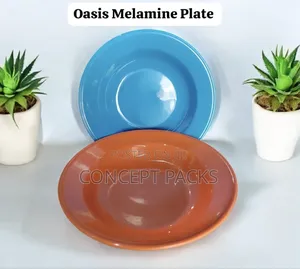 120pcs Orange and Blue Oasis Melamine Plate Po-22