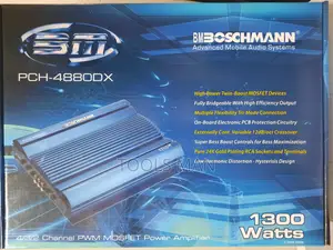 Car Amplifier. Bridgeable 4 Channel Boschmann 1300 Watts PCH-4880dx