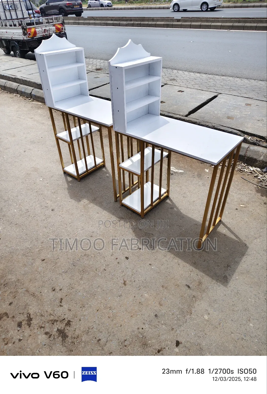 Nail Tables With Shelf