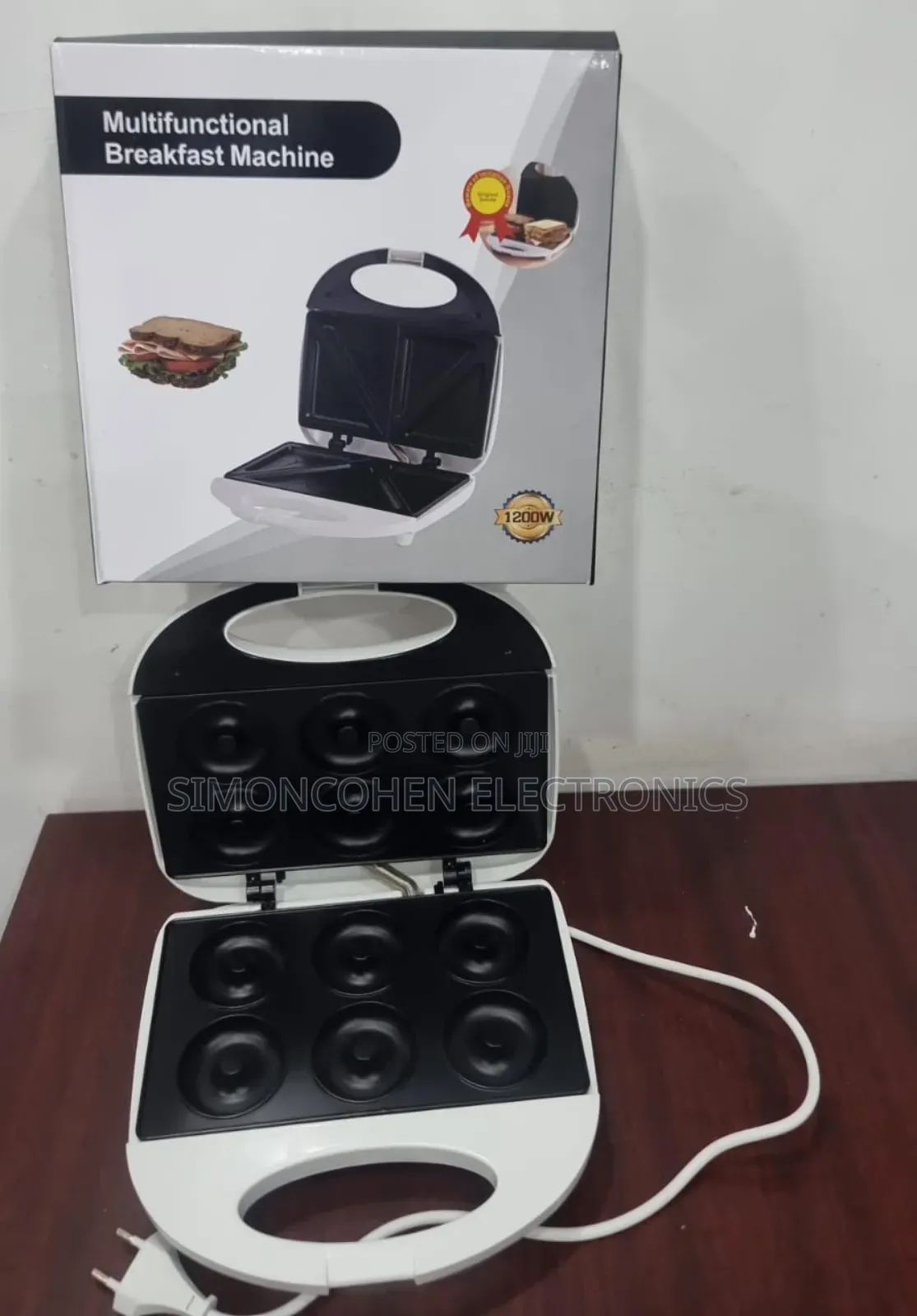 Electrical Multifunction Breakfast Machine 6pc Donut Maker