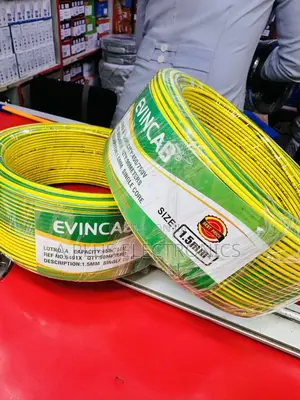 Evincab Green Yellow 1.5mm Single Core Copper Cable 90m