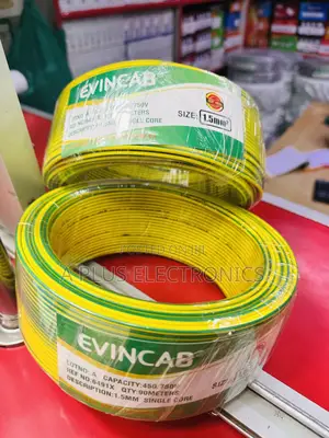 Green Yellow Evincab Single Core Building Wire 1.5mm 90m