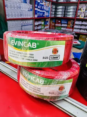 Red Evincab 1.5mm Single Core Electrical Wire – 90m Roll