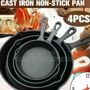 4pcs Heavy Cast Iron Frying Pans 14/16/20/26cm