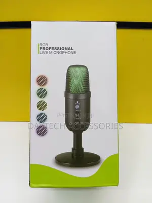 Plug-and-Play Usb Wired Desktop Condenser Microphone With RGB